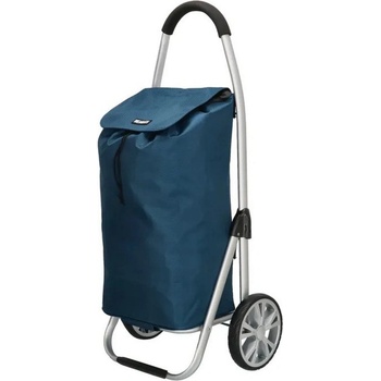 Modrý prémiový nákupný vozík na kolieskach Aluman