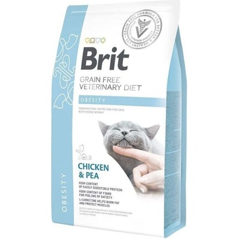 Brit Veterinary Diets Cat Obesity за котки с наднормено тегло с Пилешко месо и грах 400gr