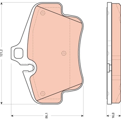 Sada brzdových destiček TRW GDB1758 - PORSCHE BOXSTER S 06- – Hledejceny.cz