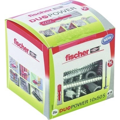 Hmoždinka 2komponentní FISCHER Duopower 10x50 S se šroubem, 25 ks – Sleviste.cz