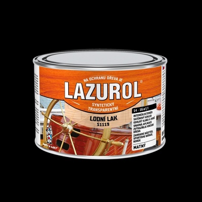 Lazurol S1119 odolný lak na dřevo 0,375 l bezbarvý