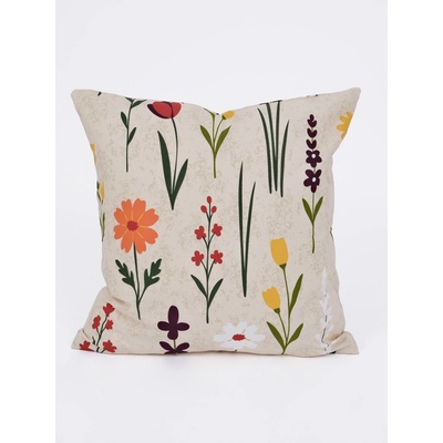 MKLuzkoviny.cz Bavlna Renforcé Rozkvetlá louka přírodní 40 x 40 cm – Zboží Mobilmania