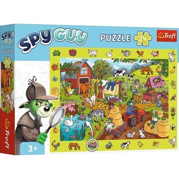 Trefl Трефъл: Spy Guy Farm - детективски пъзел за търсене на картинки - 24 части (15589)