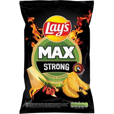 Chipsy Lay's Max Strong s příchutí sýra a pálivé papriky 120 g