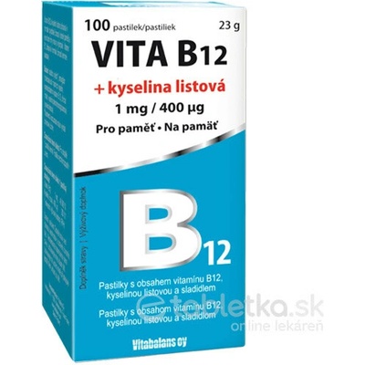 Vitabalans Vita B12 + kyselina listová 100 ks