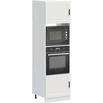 vidaXL Шкафове за фурна 2 бр Porto, бели, инженерно дърво (3315051)