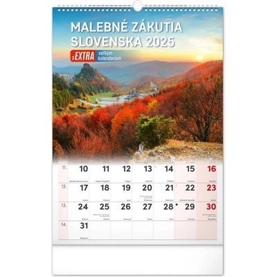NOTIQUE Nástěnný Malebná zákoutí Slovenska s extra veľkým iom 33 x 46 cm 2025