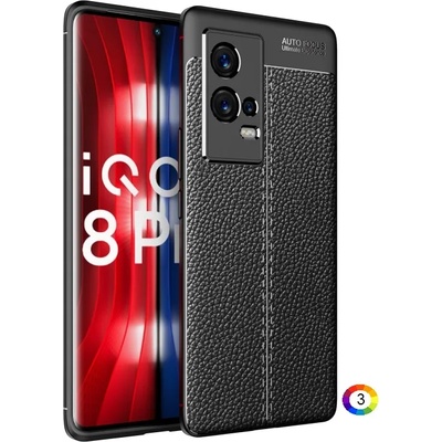 vivo iQOO 8 Pro Удароустойчив Litchi Skin Калъф и Протектор