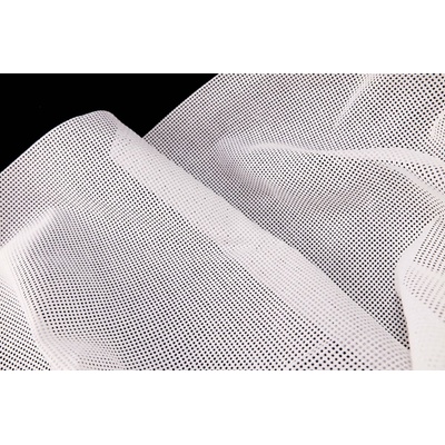 Bavlněná vyšívací tkanina Kanava č. 5 - bílá - šíře 140 cm