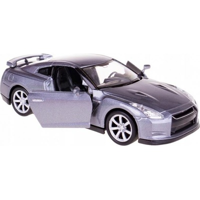 Welly Nissan GT-R Stříbrná 1:34