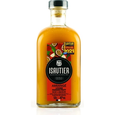 Isautier Arrangé Lychee Passion Fruit 40% 0,5 l (holá láhev)