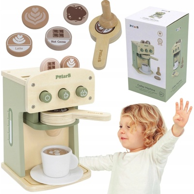 VIGA PolarB zelený dřevěný kávovar + příslušenství 44216 montessori