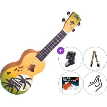 Mahalo Hawaii SET Hawaii Green Burst Сопрано укулеле (MD1HA-GNB-SET)