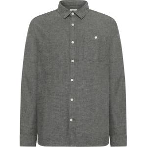 KnowledgeCotton Apparel Мъжка риза с копчета Knowledgecotton apparel Zig-Zag Twill Structure Shirt - Forrest Night - размер 3XL (033-2935-0215)