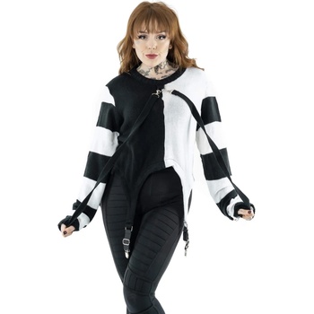 HEARTLESS дамска тениска с дълъг ръкав heartless - genoa - ЧЕРНО/БЯЛО - poi1476