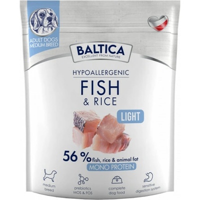 Baltica Nutraceutic Hypoallergenic Light M Fish with rice 1 kg