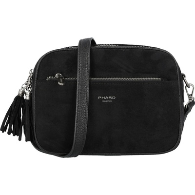 Phard Semišová dámská crossbody kabelka Daniela černá