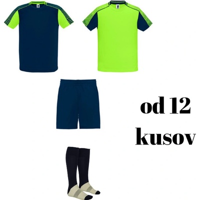 Roly Futbalová sada Juve pre celé mužstvo jasná zelená tmavomodrá 12 hráčskych setov