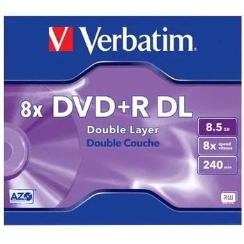 Image 1 of Verbatim DVD R Dual Layer, двуслоен, 8.5 GB, 8x, AZO покритие, 1 брой (043541 / 5 pcs)