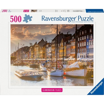 Ravensburger Пъзел Ravensburger от 500 части - Залез в Копенхаген (12000846)