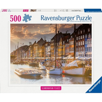 Ravensburger Пъзел Ravensburger от 500 части - Залез в Копенхаген (12000846)