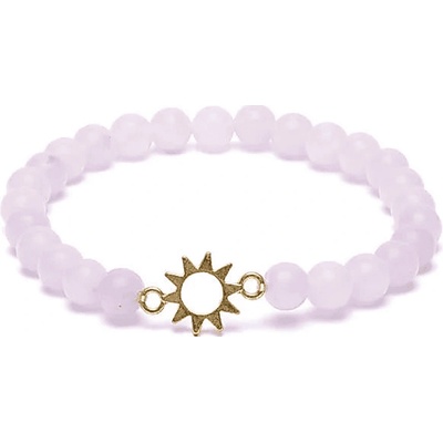 Milujeme Kameny Růženín s přívěskem hvězdy - náramek kulička NKH185