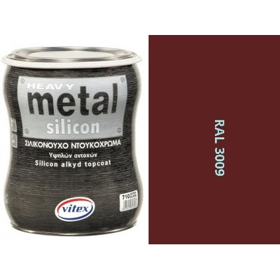 VITEX HEAVY METAL SILIKON - ALKYDOVÁ FARBA NA KOV RAL 3009 OXODOVANÁ ČERVENÁ 2,25L 0409