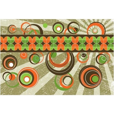 Dimex XL-240 vliesová fototapeta na zeď Retro orange rozměry 330 x 220 cm