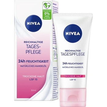 Nivea Day Cream 24h - Дневен хидратиращ крем за суха кожа SPF15, 50мл