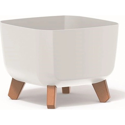 PROSPERPLAST Kvetináč GRACIA SQUARE 29cm biely