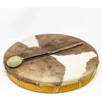 Authentic Šamanský bubon 45cm kozia koža so srsťou