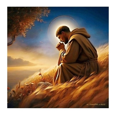 Obraz na plátne: svätý František z Assisi (33 x 33) - LV