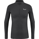 Salewa Мъжко мериносово термобельо Salewa Zebru Med Warm AMR Half Zip Tee Merino base layer - Onyx - размер XXL (015-1346-0415)