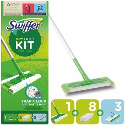 Swiffer Sweeper Startovací sada s 1 nástavcem, 8 utěrkami a