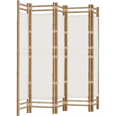 vidaXL Paraván skládací 200 × 180 cm bambus a plátno 5panelový 350625