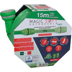 Idroeasy Градински маркуч Magic Soft 5/8 - 0560107 - Диаметър (mm): 18; Налягане (bar): 3-4; Вътрешен диаметър (mm): 12/13; Дължина на маркуч (m): 15; Поток (l/h): +1500 (0560107)