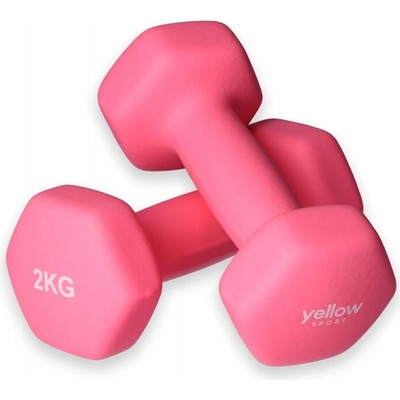 Yellow Sport Gumové činky 2 x 2 kg 2 ks