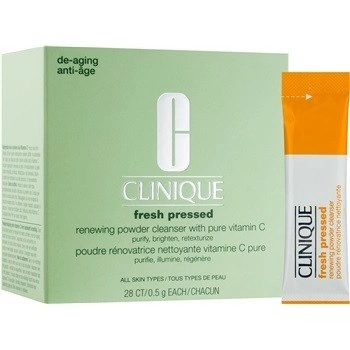 Clinique Ultra jemný čistící pudr s čerstvým vitamínem C Fresh Pressed Renewing Powder Cleanser With Pure Vitamin C 28 x 0,5 g