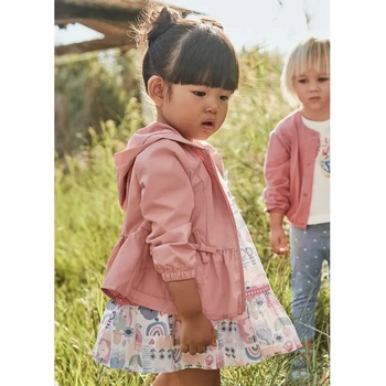 MAYORAL Яке против вятър Розов цвят за мини момиче с качулка и цип Mayoral