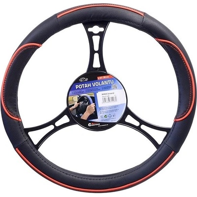 Compass Univerzální potah volantu Wave 37 - 39 cm černo / červený - | Zboží Auto