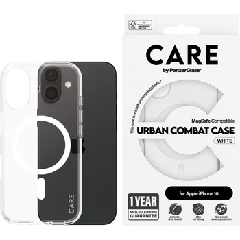 Panzer Калъф CARE - Flagship White MagSafe, iPhone 16, прозрачен (5715685004032)