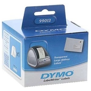 DYMO 99013, S0722410, 36mm x 89mm, прозрачни хартиени етикети (99013)