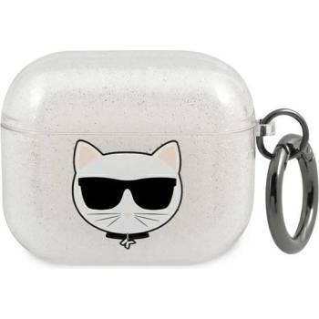 Karl Lagerfeld Калъф Karl Lagerfeld KLA3UCHGS Glitter Choupette за Apple AirPods 3, сребрист (KF000644)