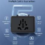 Techsuit Захранване с 2xUSB-C и 2xUSB-A изходи и преходници за цял свят в едно устройство за мобилни устройства - Techsuit Travel Adapter (HHt204A) 15W (черен) (KF2331249)