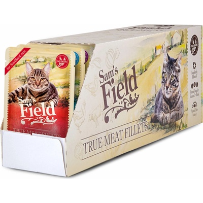 Sams Field True Meat Fillets hovädzie kuracie morčacie kačacie rybie 24 x 85 g