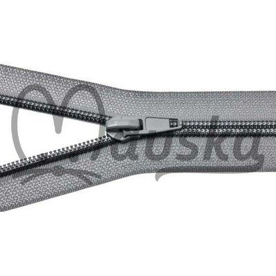 Zip spirálový bundový 5mm dělitelný délka 60 cm - ŠEDÁ