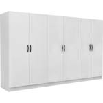 TopMebel Шесткрилен гардероб Victoria TopMebel от меламин в бял цвят 300x60x181cm - topmebel - 944,00 лв