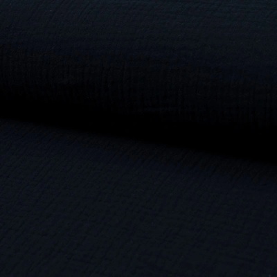 Mušelín/dvojitá gázovina tmavě modrá, š.140