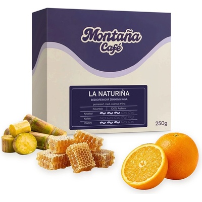 Montaña Café La Naturiña bez kofeinu zrnková 250 g