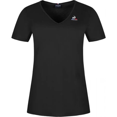 Le Coq Sportif Дамска тениска Le Coq Sportif ESS Tee SS Col V No. 1 W - Черен